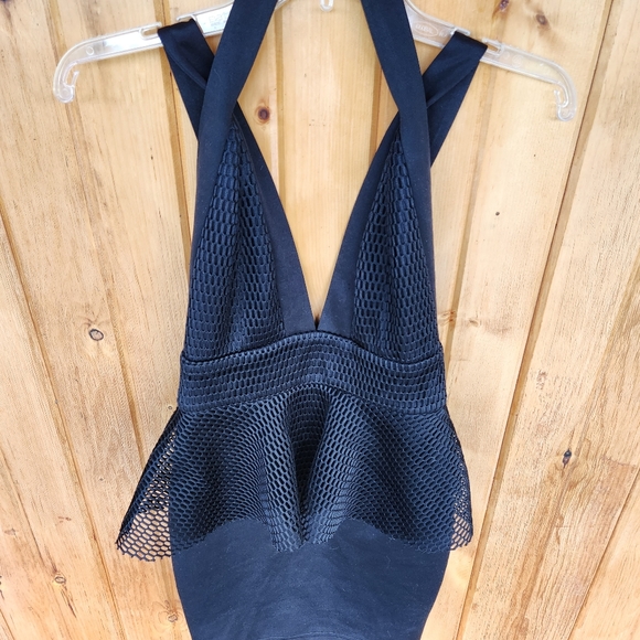 LUXXEL Black Peplum Mini Dress, Size S - Picture 4 of 9